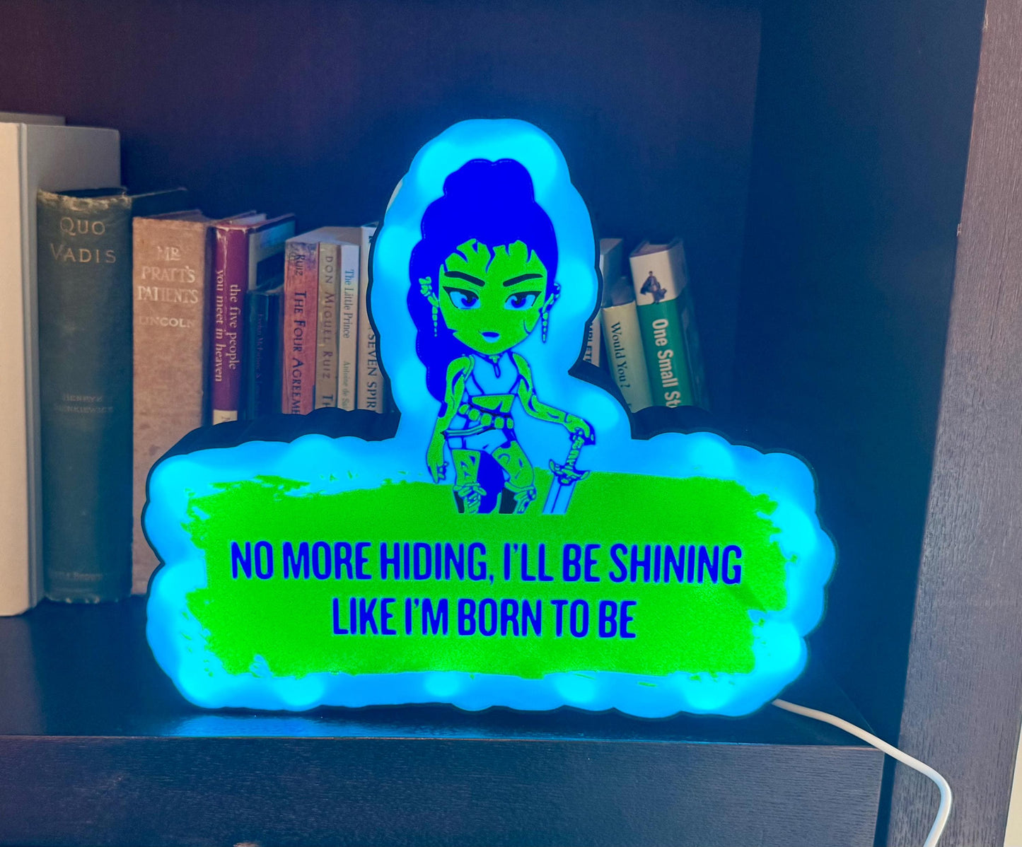 K-Pop Demon Hunter Lighted Sign "No More Hiding" Empowerment LED – Govee Music Sync