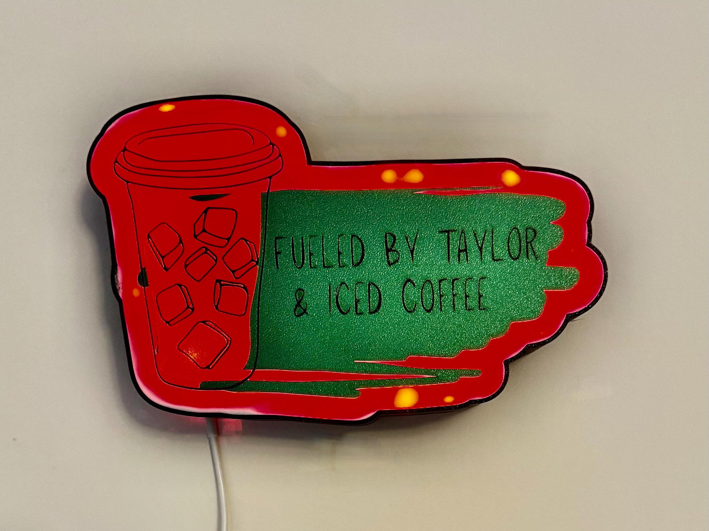 Taylor Swift Lighted Sign, Iced Coffee Decor, Govee Music Mode