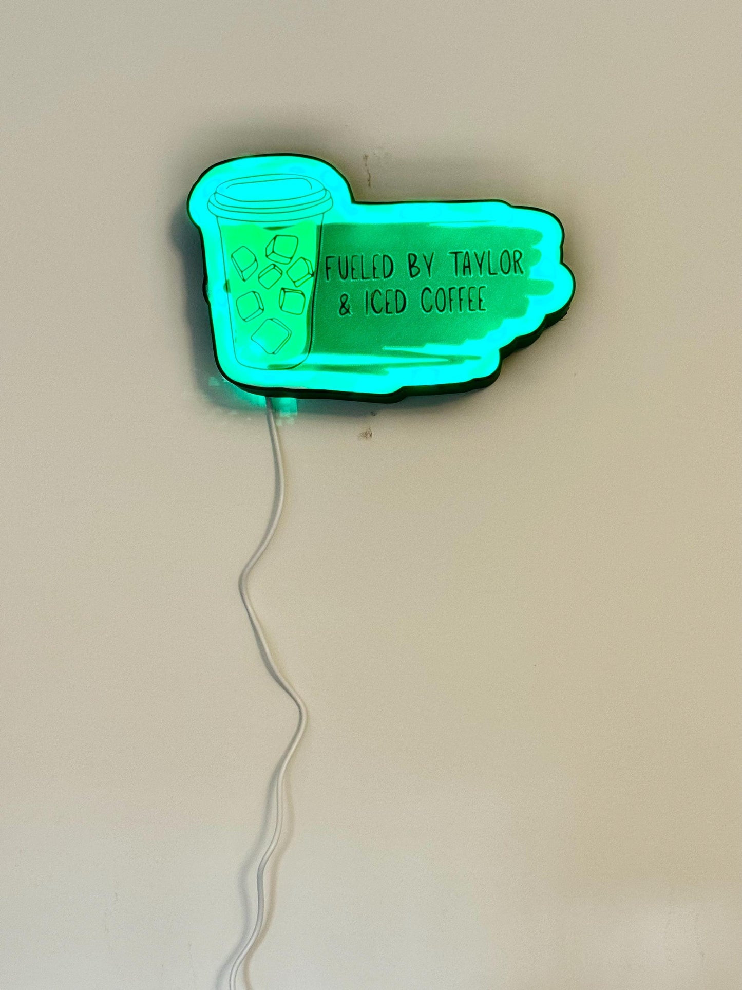 Taylor Swift Lighted Sign, Iced Coffee Decor, Govee Music Mode