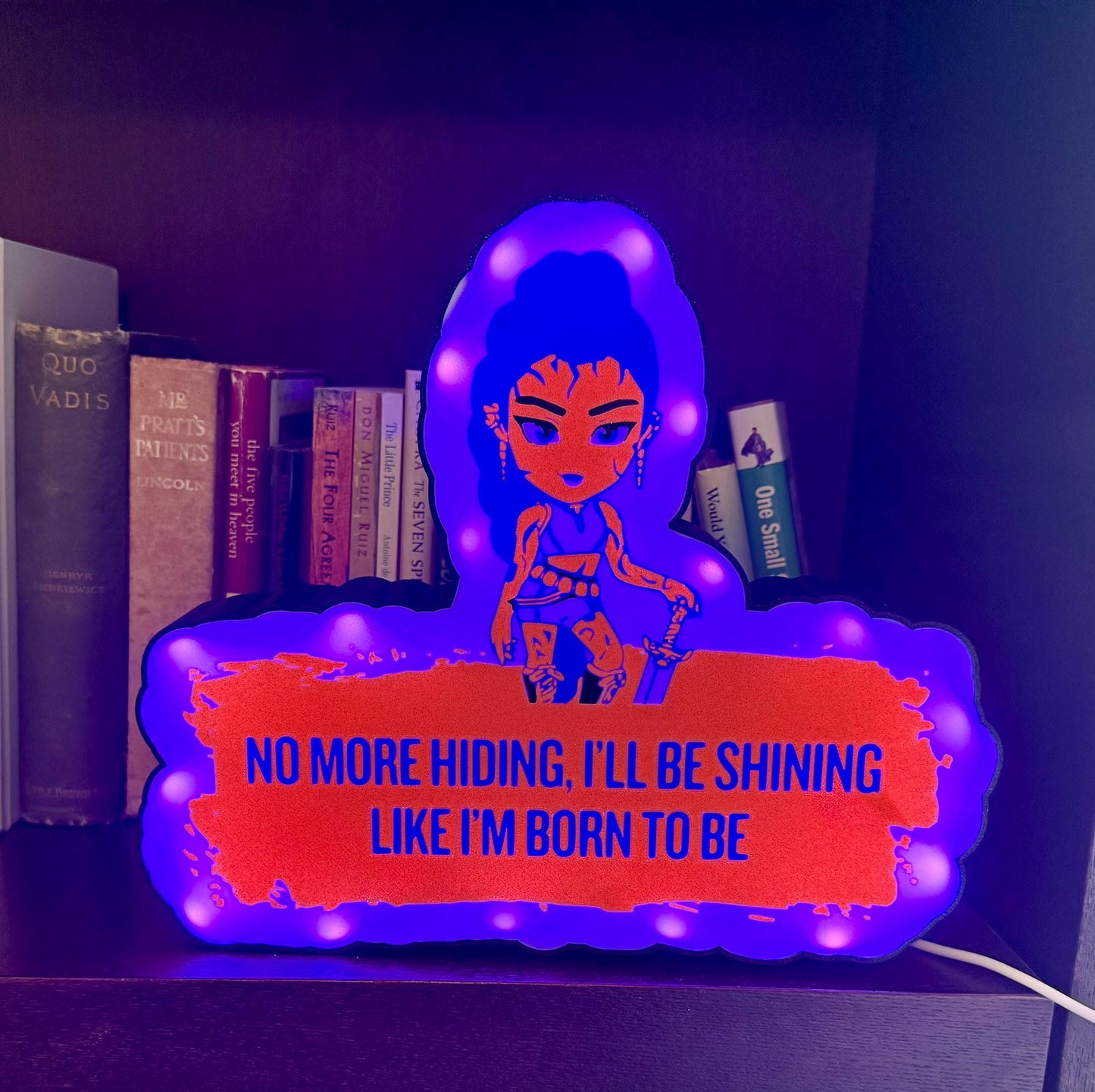 K-Pop Demon Hunter Lighted Sign "No More Hiding" Empowerment LED – Govee Music Sync