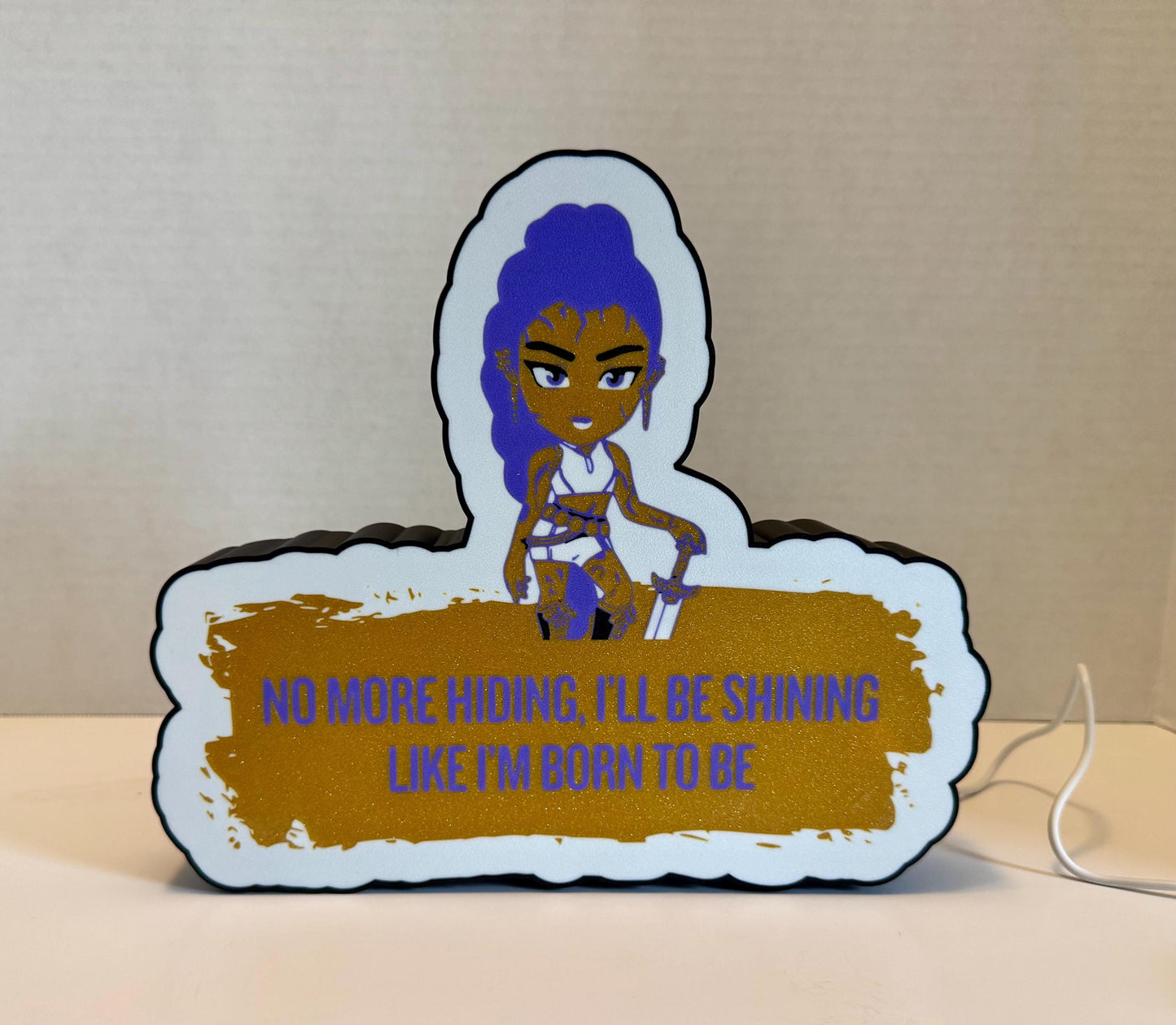 K-Pop Demon Hunter Lighted Sign "No More Hiding" Empowerment LED – Govee Music Sync