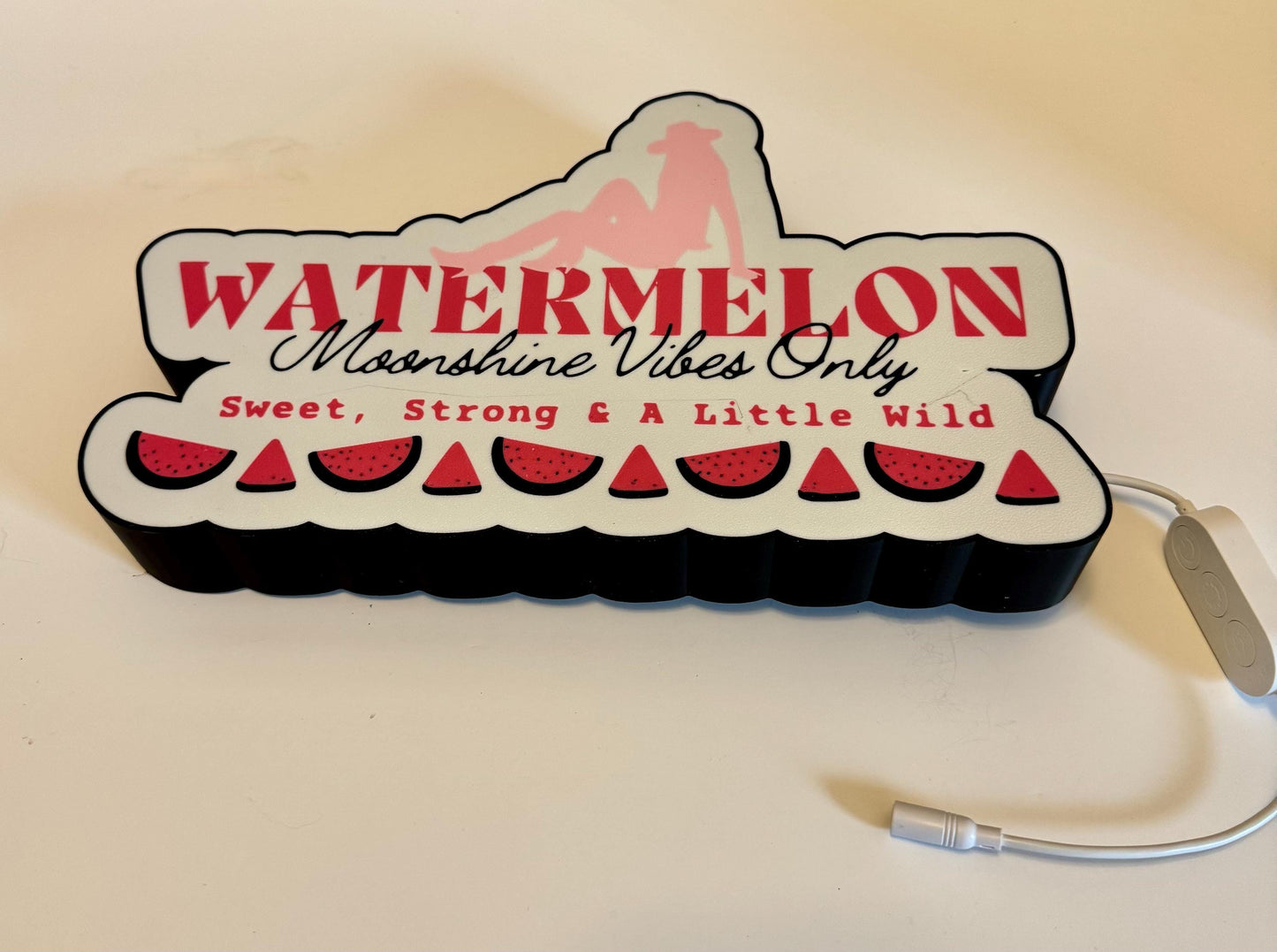 Lighted Sign Watermelon Moonshine - Lainey Wilson - Govee LED Wall Decor w/ Music Mode & Timer