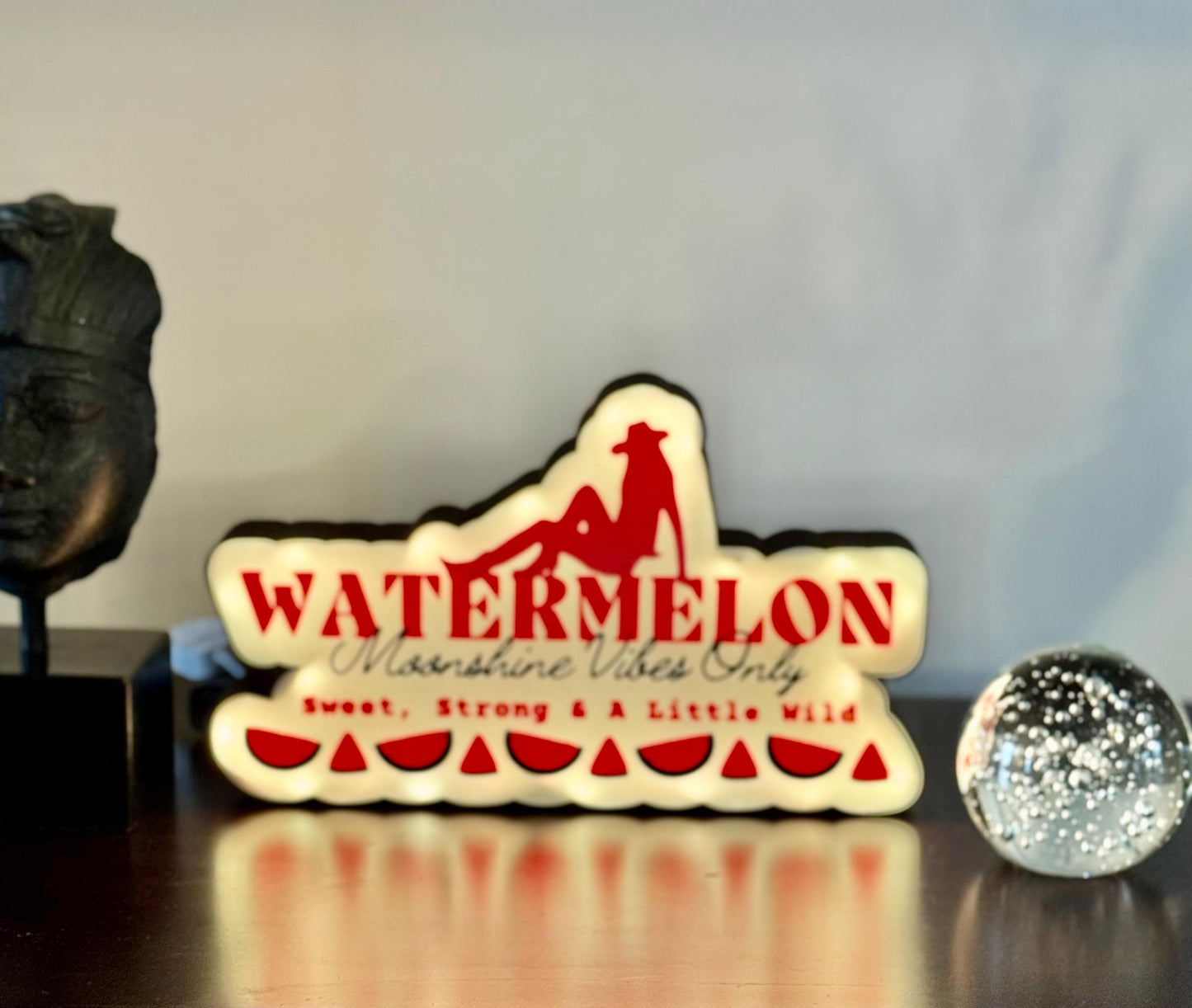 Lighted Sign Watermelon Moonshine - Lainey Wilson - Govee LED Wall Decor w/ Music Mode & Timer