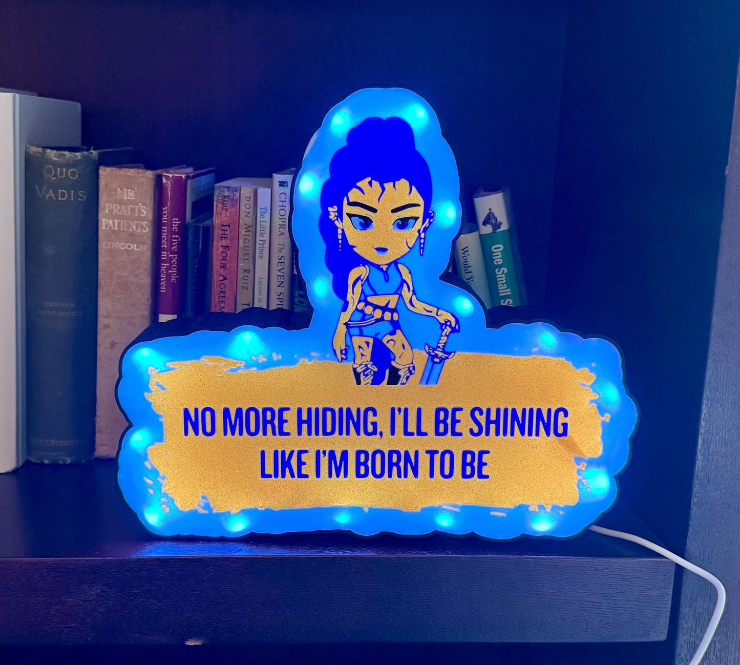 K-Pop Demon Hunter Lighted Sign "No More Hiding" Empowerment LED – Govee Music Sync