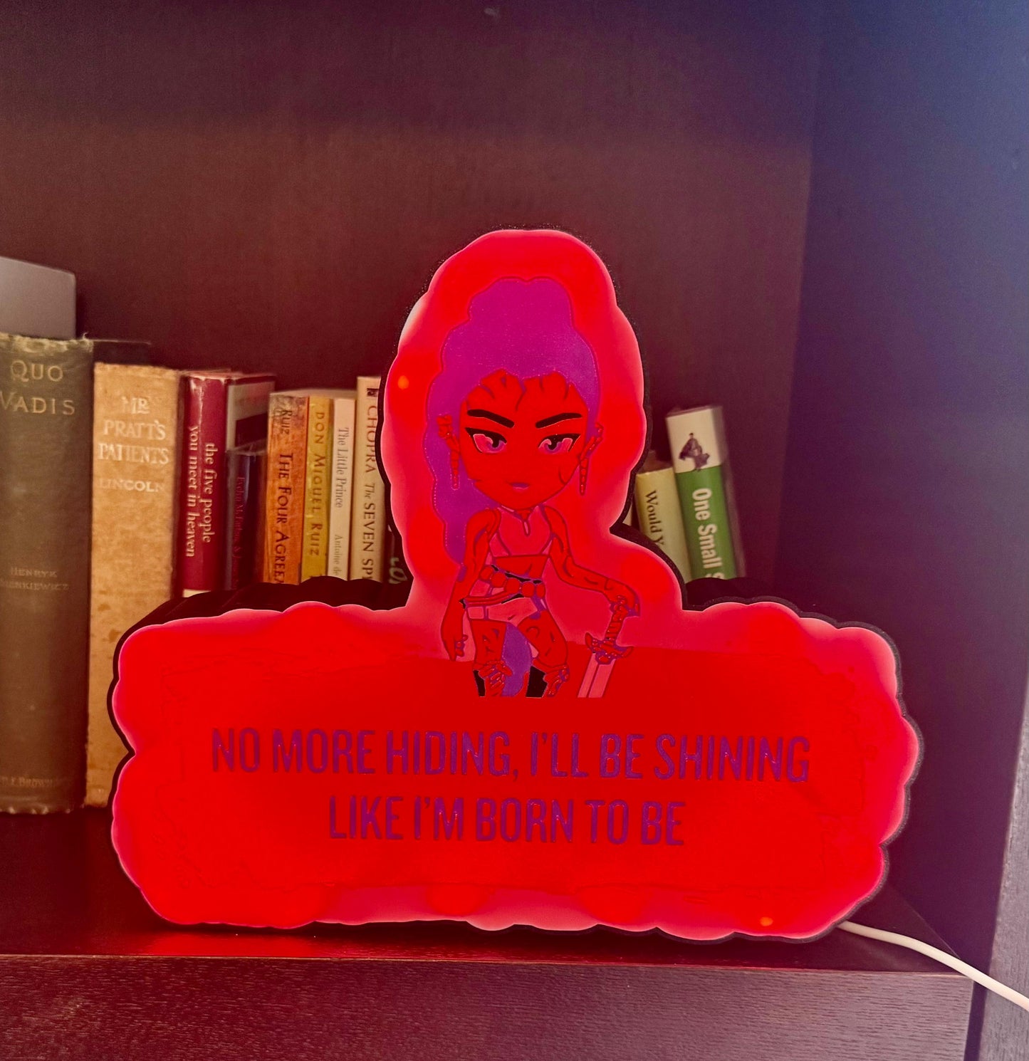 K-Pop Demon Hunter Lighted Sign "No More Hiding" Empowerment LED – Govee Music Sync