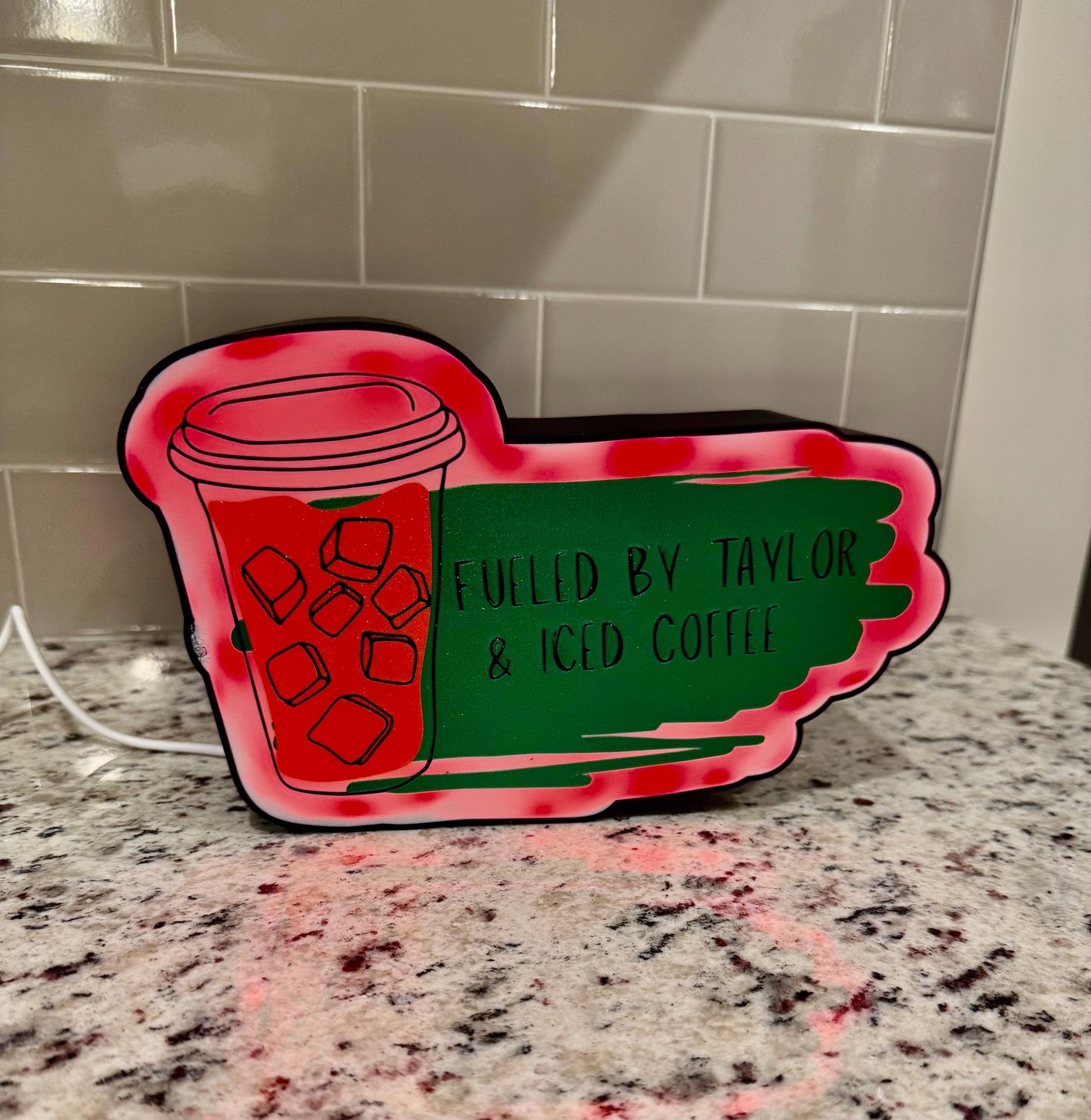 Taylor Swift Lighted Sign, Iced Coffee Decor, Govee Music Mode