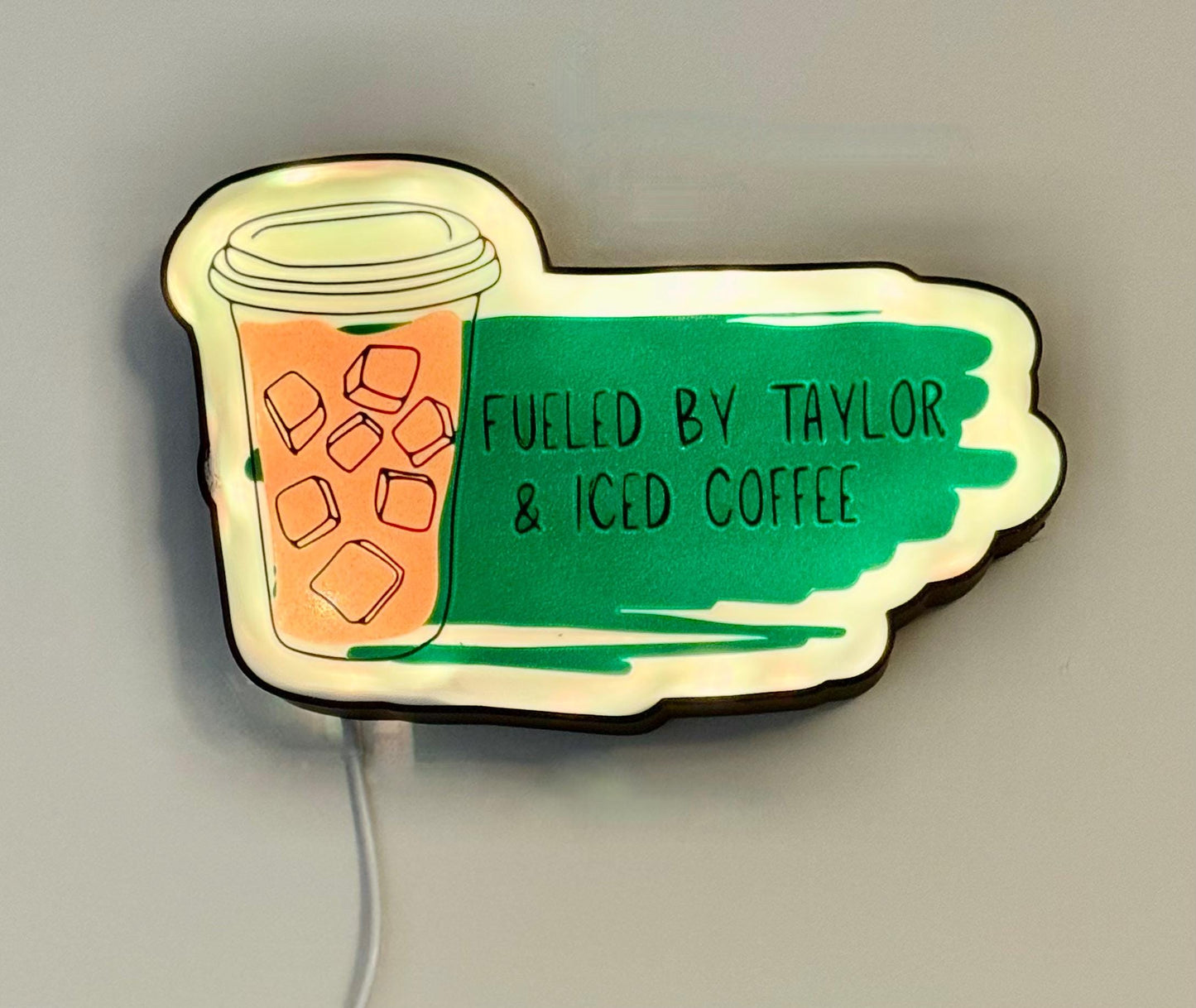 Taylor Swift Lighted Sign, Iced Coffee Decor, Govee Music Mode