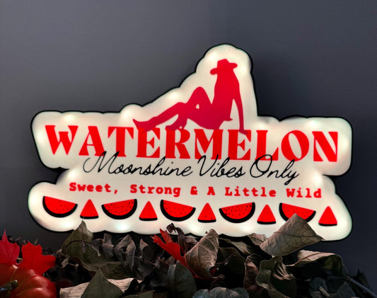 Lighted Sign Watermelon Moonshine - Lainey Wilson - Govee LED Wall Decor w/ Music Mode & Timer