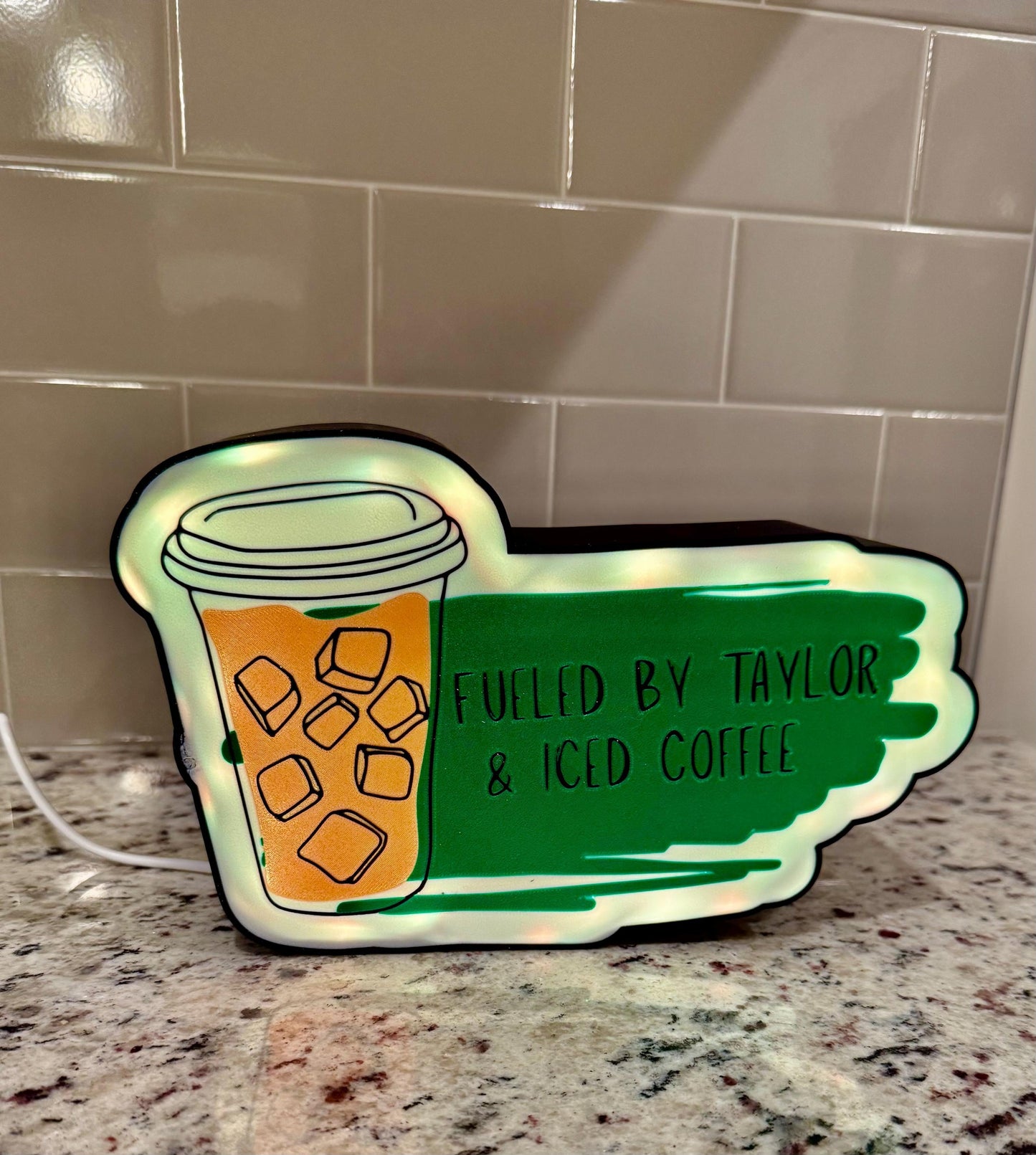 Taylor Swift Lighted Sign, Iced Coffee Decor, Govee Music Mode
