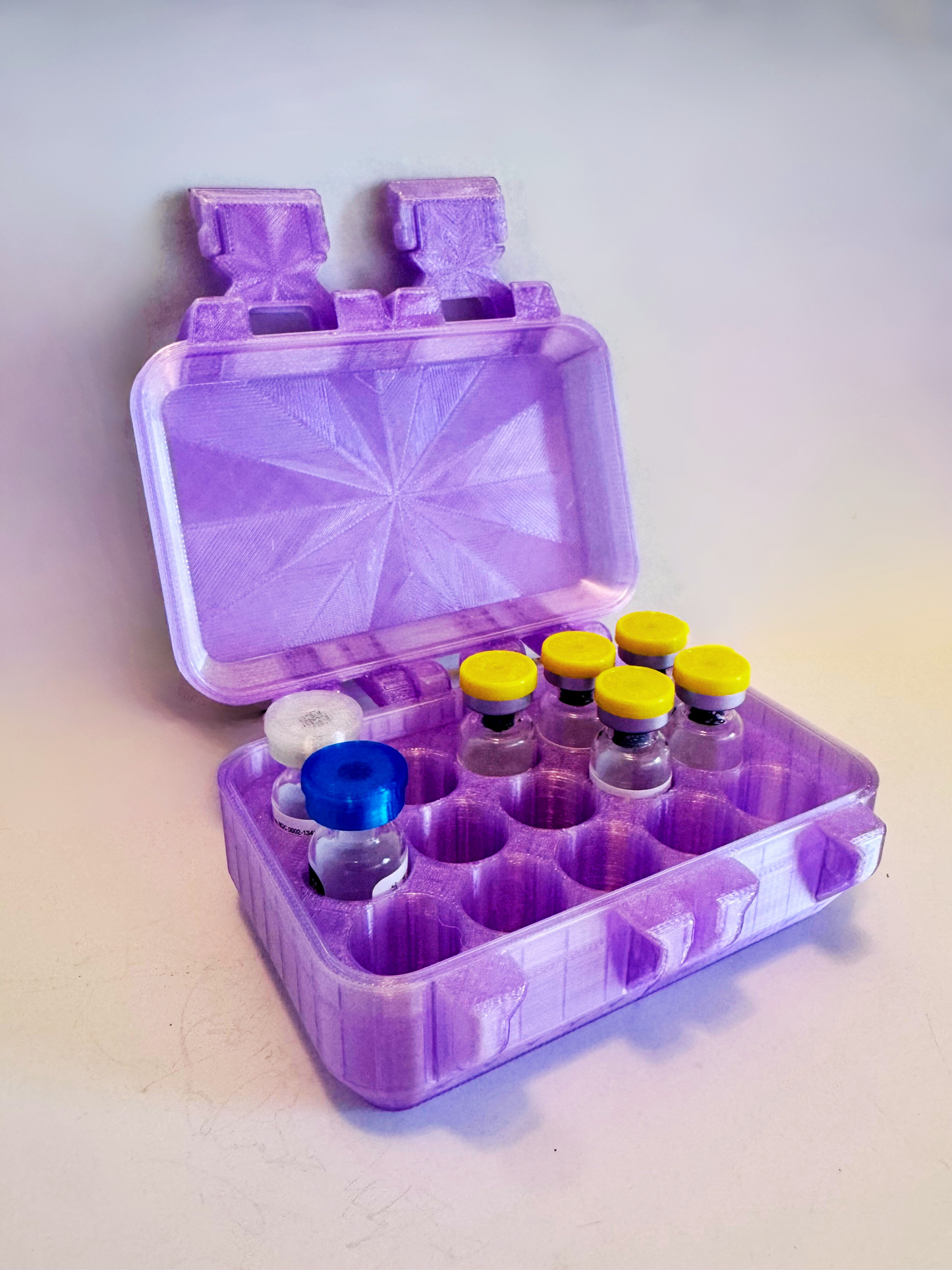 Ultimate Bebe 15 Vial Case for Peptides, GLP, HRT/TRT - Travel + Fridge Ready - Vial Caps Included!