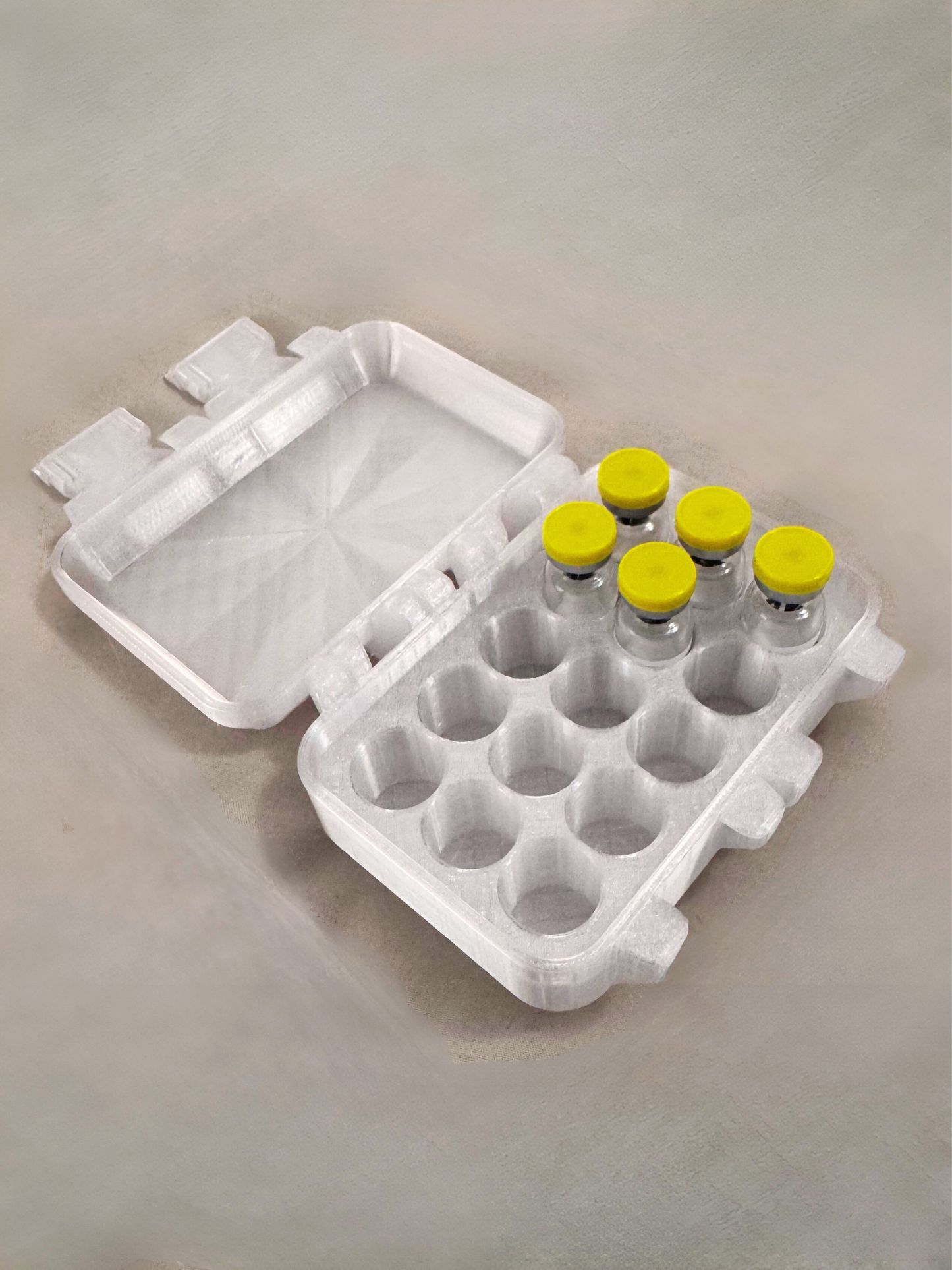 Ultimate Bebe 15 Vial Case for Peptides, GLP, HRT/TRT - Travel + Fridge Ready - Vial Caps Included!