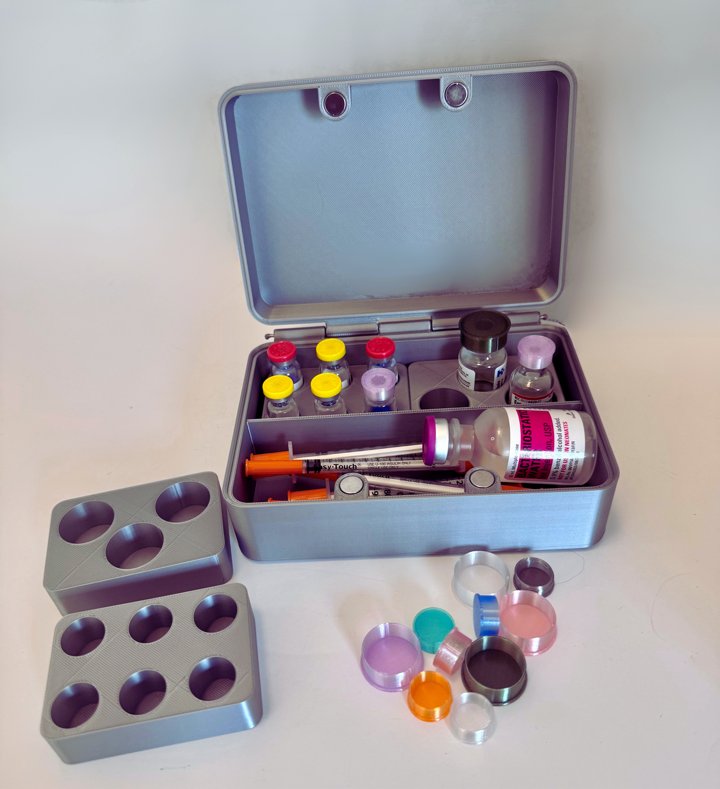 Peptide Vial Case That Evolves With You - Modular + Magnetic + Caps (Swappable Inserts)