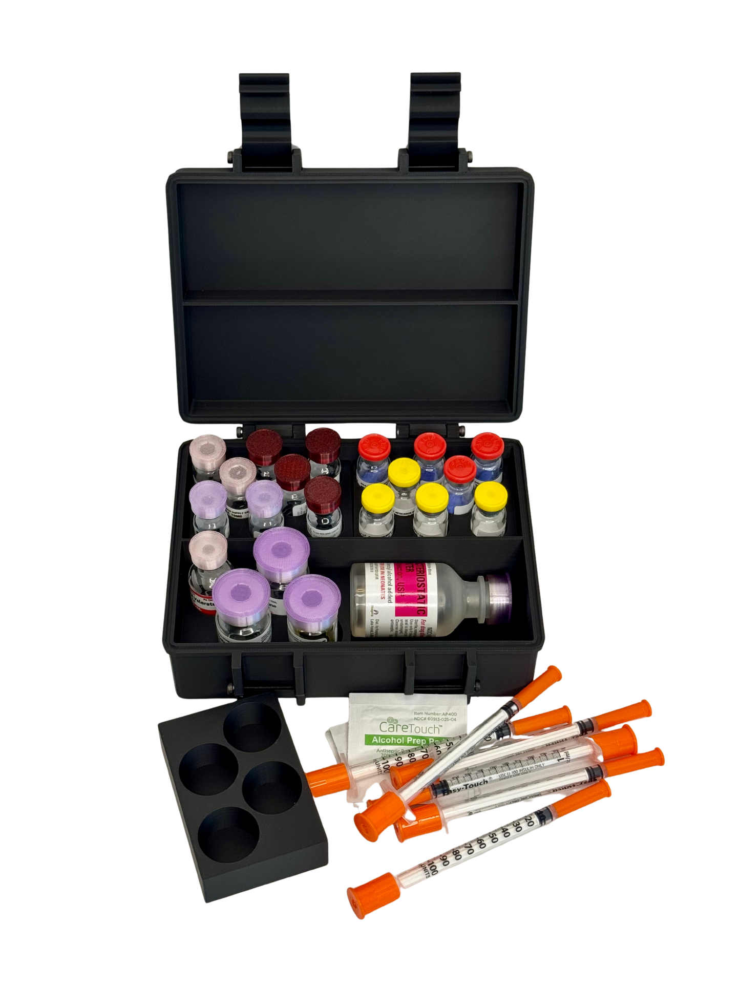 Flex Peptide Vial Case (Swappable Inserts) Modular Design