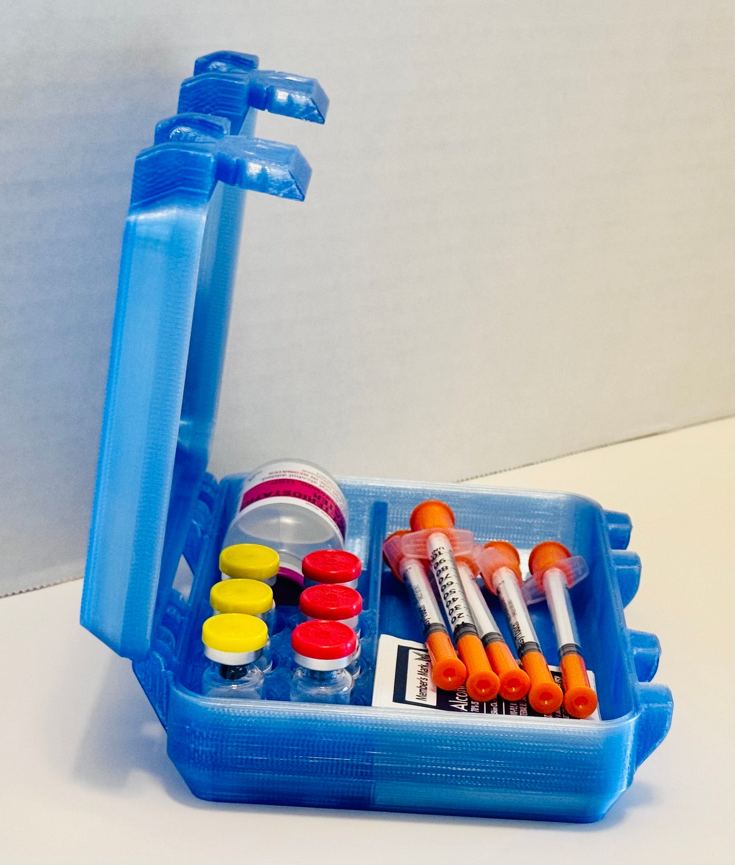 Peptide, GLP Storage Case with Vial Caps! HRT, TRT, GLP, Peptides
