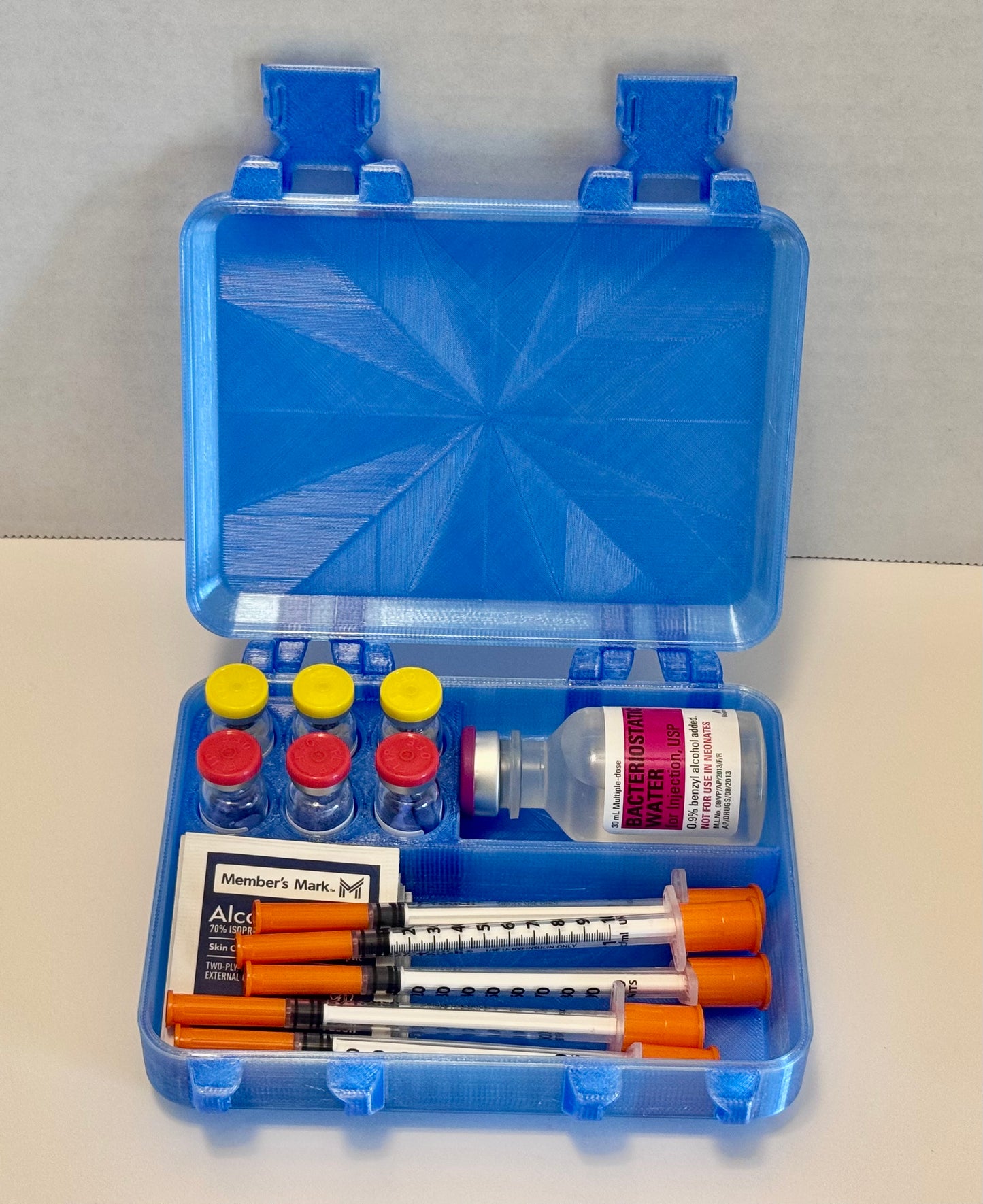 Peptide, GLP Storage Case with Vial Caps! HRT, TRT, GLP, Peptides