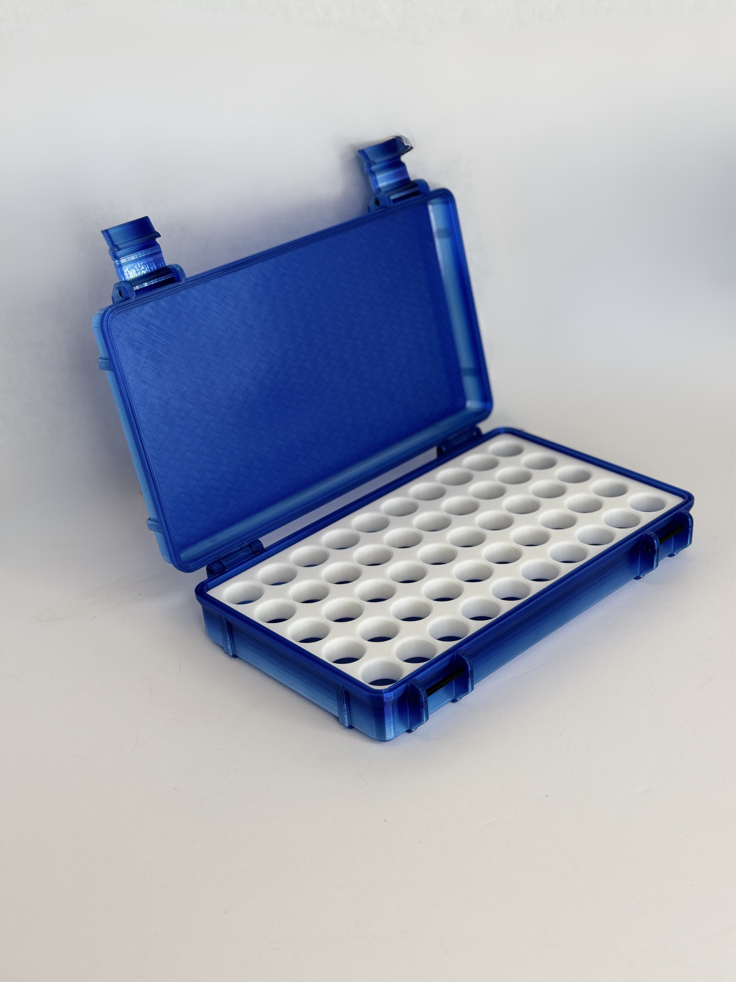Freezer Peptide, GLP Storage Case with Vial Caps! Holds 50 3mL Vials - Made from PETG, the same material used for water bottles