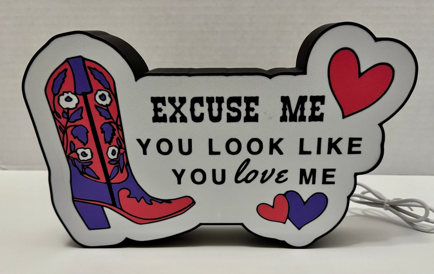 Excuse Me Lighted Sign – Ella Langley Inspired Music Mode Wall Decor