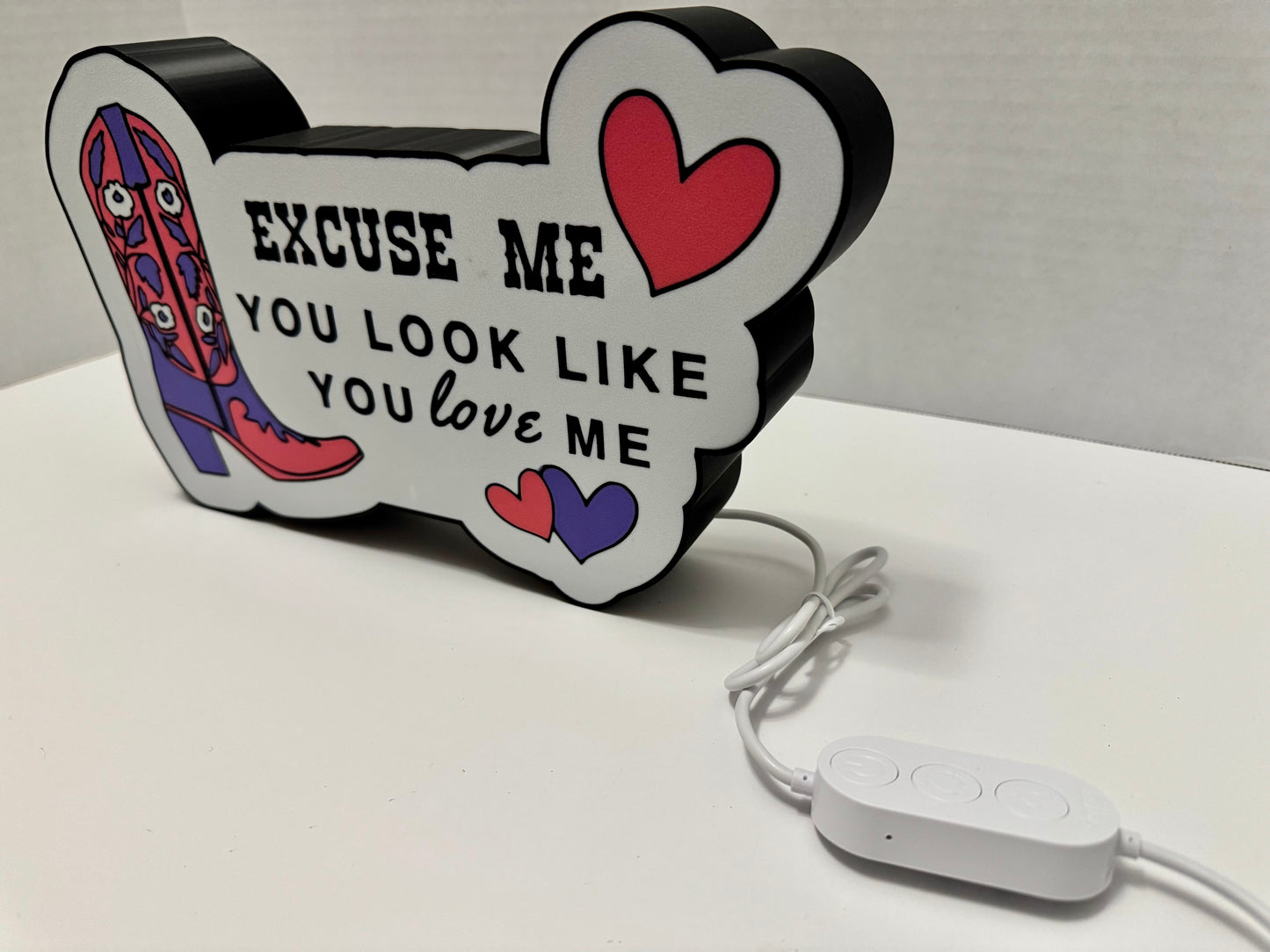 Excuse Me Lighted Sign – Ella Langley Inspired Music Mode Wall Decor