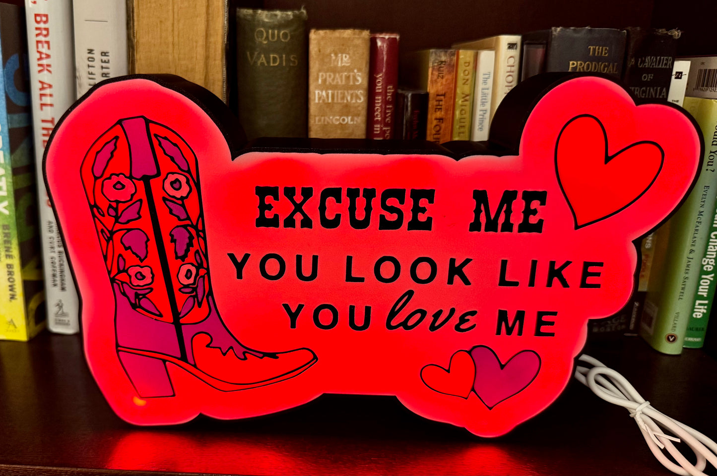 Excuse Me Lighted Sign – Ella Langley Inspired Music Mode Wall Decor