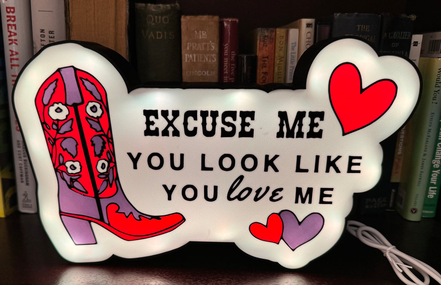 Excuse Me Lighted Sign – Ella Langley Inspired Music Mode Wall Decor