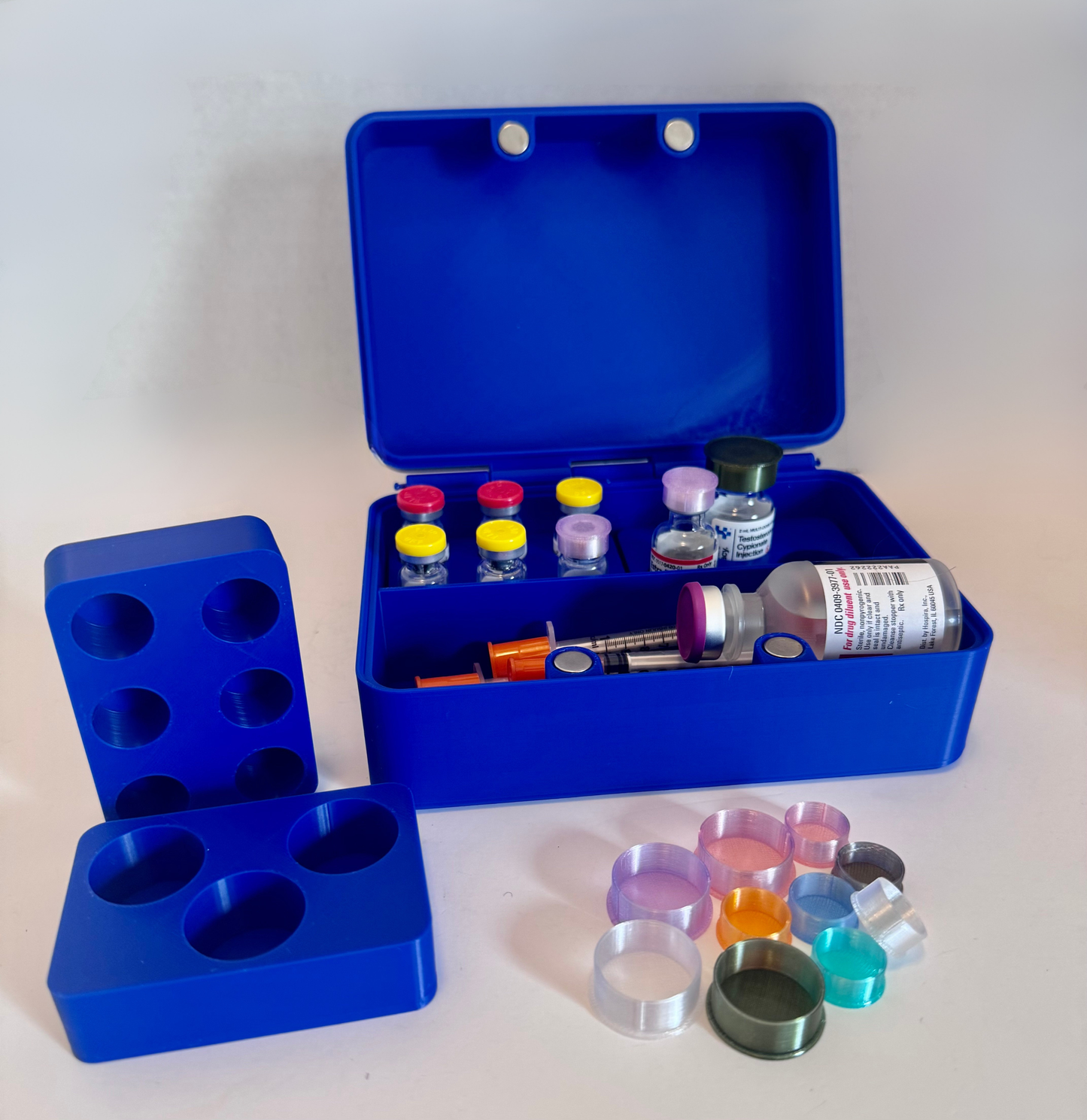 Peptide Vial Case That Evolves With You - Modular + Magnetic + Caps (Swappable Inserts)