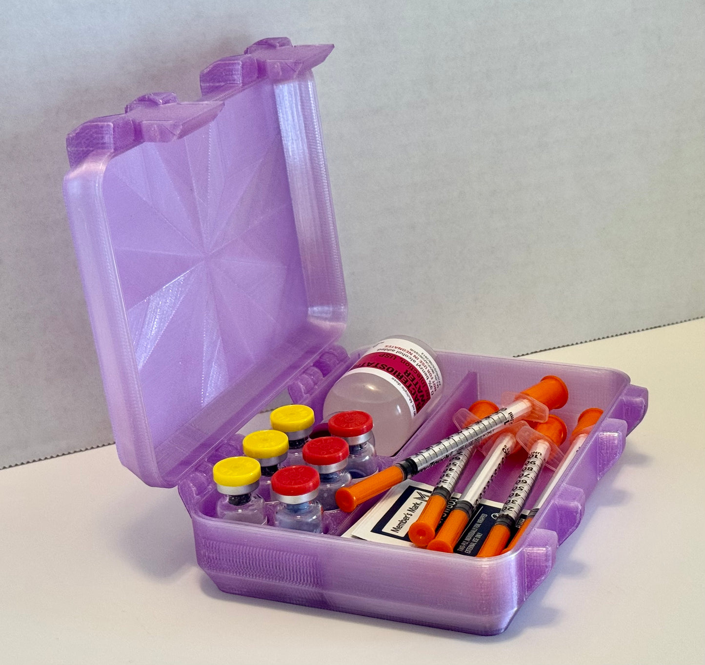 Peptide, GLP Storage Case with Vial Caps! HRT, TRT, GLP, Peptides