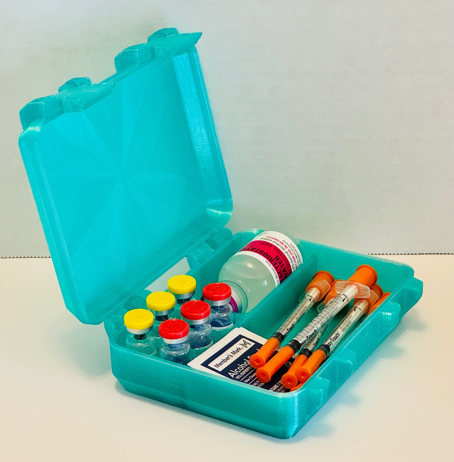 Peptide, GLP Storage Case with Vial Caps! HRT, TRT, GLP, Peptides