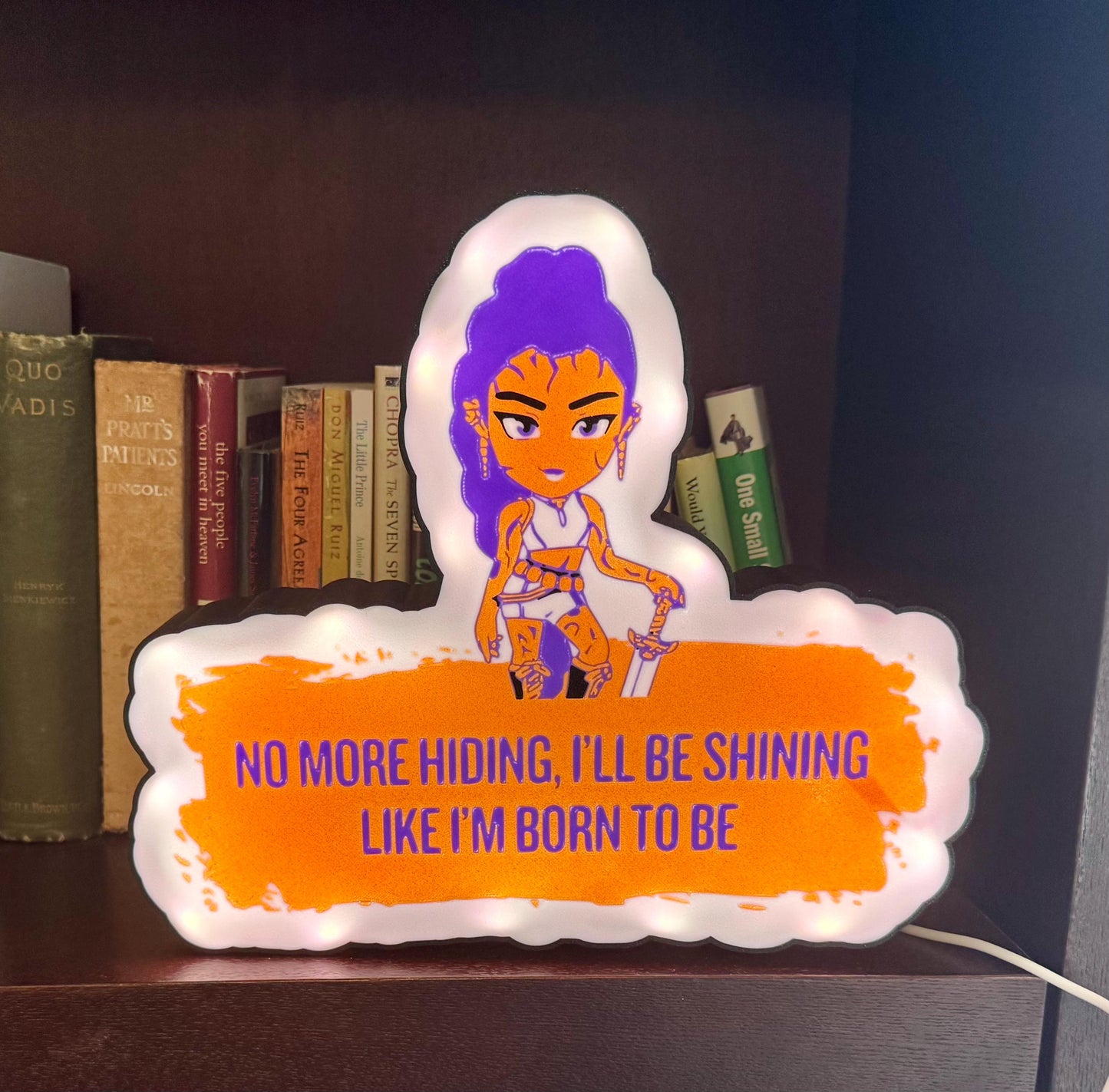 K-Pop Demon Hunter Lighted Sign "No More Hiding" Empowerment LED – Govee Music Sync