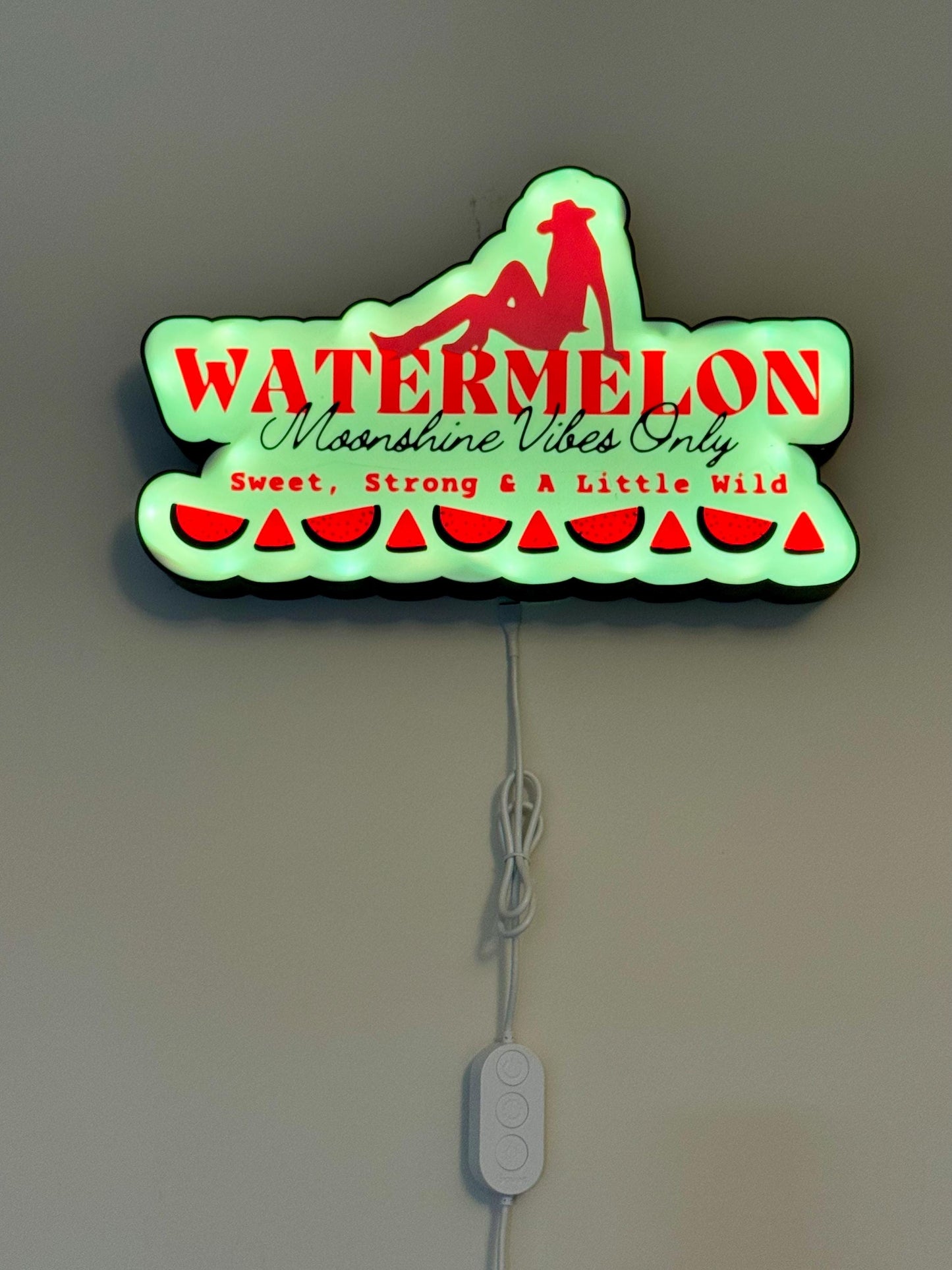 Lighted Sign Watermelon Moonshine - Lainey Wilson - Govee LED Wall Decor w/ Music Mode & Timer