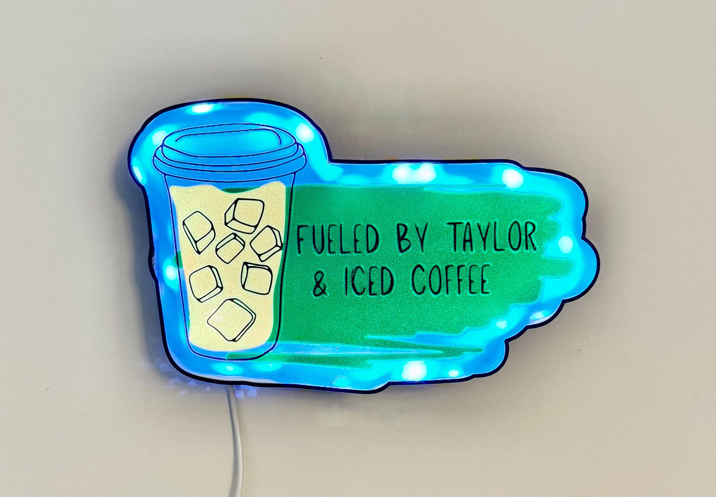 Taylor Swift Lighted Sign, Iced Coffee Decor, Govee Music Mode
